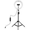 openspaceshop Lampada ad Anulare Luce Circolare LED Ring Light Luce ad Anello Luminoso per Selfie, Fotografia, Tiktok, Live Stream