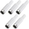 QUARKZMAN 5pcs Adattatore Femmina Alimentazione DC, 5.5mm x 2.1mm 1.5 Jack Adattatore Connettore per Sostituzione e Riparazione Cavo DC, Bianco