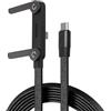 Generico Invisible Holder Charger Cable with Stand, 240w Super Fast Charging 2-in-1 Fast Charging Cord & Phone Stand,Type C/USB C and Folding Phone Holder 5ft for Smartphones, Tablets (1PCS)