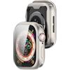 KUTEWEU Custodia per iWatch10 42mm/iWatch10 46mm, Morbido TPU Silicone Protettivo Cover Skins Copertura Resistente Completamente Chiuso Shell per iWatch 10 Smart Watch (2 Pezzi Beige, 46mm)