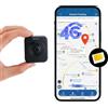 Zeerkeer 4G Micro Localizzatore GPS per bambini e anziani, 4G GPS Tracker con scheda SIM, Localizzatore GPS con SOS pulsanti, Localizzatore in tempo reale di piccole dimensioni, adatto per demenza Leggero