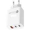 Generic 40 W pad di ricarica - PD + USB Type-C, caricatore rapido multiporta per telefoni cellulari | adattatore da viaggio con europea e americana | caricatore da parete universale per apparecchi