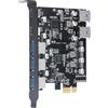 XRIKUI Scheda di espansione PCIe a USB 3.0, 5 porte USB-A e 2 porte USB-C, convertitore hub USB 3 interno PCI Express per scheda riser PC desktop