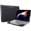 xisiciao Custodia per computer portatile Samsung Galaxy Book 4/5 Pro 360 e Book4 Ultra & Book 4 Pro/Edge da 16, custodia protettiva 2 in 1 in pelle PU con portapenne (grigio scuro)