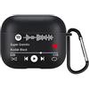 UOKIIYUA Custodia personalizzata AirPods a 2 facce per Apple AirPods di terza generazione 2021, cover in stile musicale con codice Spotify scansionabile, custodia regalo personalizzata (Nero)