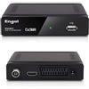 Engel Decoder DVB-T2 HD con Registrazione PVR e Timeshift, Alta Sensibilità, Guida EPG, Telecomando, Porta USB, Uscite HDMI e SCART, Ricevitore Digitale Terrestre per Canali TV in Alta Definizione