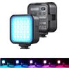 Godox LITEMONS LED6R Luce video LED RGB Mini luce di riempimento ricaricabile 3200K-6500K Dimmerabile 13 effetti di luce Supporto adsorbimento magnetico con 3 supporti per scarpe fredde