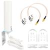 Boobrie Antenna WiFi 4G 5G LTE ad alto guadagno 10dBi Antenna omnidirezionale esterna 698-3800MHZ Router Modem Gateway Antenne Dual SMA maschio 16.4Ft RG58 Cavo+SMA femmina a doppio connettore maschio