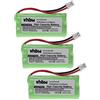 vhbw 3x batteria compatibile con Siemens Gigaset AL140, AS14, AL14, AL14H, AL145, AL145 DUO telefono fisso cordless (800mAh, 2,4V, NiMH)