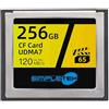 SIMPLETEK - Scheda di memoria CF Card 256GB | Classe di velocità UDMA7 NAND MLC 3D - ATA/ATAPI-7 50 pin | per Fotocamere e Videocamere