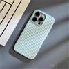 YVWUNH Custodia per telefono in plastica ondulata elettrolitica avanzata per iPhone 16, 15, 14, 13 Pro Max Plus, cover posteriore rigida in titanio naturale di lusso, blu cielo, per iPhone 15 Pro