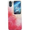 BLOTECH Custodia per Oppo Find N2 Flip, Silicone Fiori Pattern, Rosso, Bumper Antiurto, 360 Gradi
