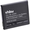 vhbw batteria compatibile con LG Optimus L9 P760, 4X HD P880, F5 P875, 4X D605, F5 P870, L9 II P875 smartphone cellulare (2100mAh, 3,7V, Li-Ion)