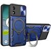 RonRun Cover per Honor X5 Plus, Cover Copertura Scorrevole Protettiva Per Fotocamera, con Rotazione Supporto Integrato Antishock Bumper Case, Blu