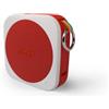 Polaroid P1 Music Player (Red) - Super Portable Wireless Bluetooth Speaker Rechargeable with IPX5 Waterproof and Dual Stereo Pairing
