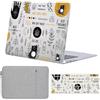 FFBOFFC Custodia Compatibile per MacBook Neo da 13 pollici Modello 2026 (A3404) con chip A18 Pro, Plastica Rigida Case & Tastiera Cover & Portatile Borsa, Disegni carini