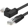 YSJJZRL Cavo Ethernet Cat6 Su/Giù/Sinistra/Destra 90 Gradi RJ45 Cat 6 Cavo Internet per Router Laptop ecc (2M,Giusto)