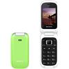 Majestic TLF LUCKY 48 FLIP UMTS - Telefono UMTS e GSM con flip attivo, display 2.4, fotocamera, bluetooth, radio, lettura files multimediali, Verde