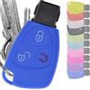 mt key Key Soft Case Chiave per auto protettiva per Mercedes Benz W204 W245 S203 A209 Classe C CLK SLK W211 W203 W169 Smartkey Chiave accensione/Colore: Blu scuro