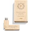 womishangmaoyouxiangongsijuanjohn2622 Chiavetta USB con incisione personalizzata in legno massello Drive USB 3.0 Chiavetta USB in Acero legno con incisione regalo personalizzata per matrimoni, anniversari, lauree, compleanni (64GB, A)