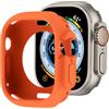 BOTOMALL per Apple Watch Case Ultra 49mm Serie 8 Soft Flessibile TPU Sottile Leggero Protettivo Bumper per iWatch [Senza Schermo] - Arancione