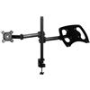 hjh OFFICE 802040 Supporto con Braccio per Monitor con Vassoio per Laptop VM-MH2 Acciaio Nero, 2in1 Supporto per monitor 13 - 32 pollici, 2 Opzioni di Montaggio