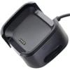 AccuCell Caricabatterie compatibile con Fitbit Versa nero con cavo USB 1 metro, cavo di ricarica per Fitbit Versa