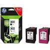 HP HEWLETT PACKARD Cartuccia d'inchiostro originale per stampante HP Deskjet 2130 HP302 Multipack F6U65AE Set cartucce d'inchiostro X4D37AE 1x Nero F6U66AE 1x Colore F6U65AE