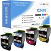LAIPENG Cartucce Toner Compatibili 4 Colori CX410 CX510 Alta Capacità 4000 Pagine BK, 3000 Pagine CMY per Lexmark CX410de CX510de CX410dte CX410e CX510d the CX510dhe Stampanti