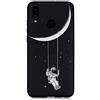 HopMore Nero Cover per Huawei P Smart 2019 / Honor 10 Lite Silicone Morbido Custodia Disegni Galassia Universo Spazio Fiore Creativa Antiurto Case Morbide Gomma Protettiva Caso Molle - Design G