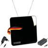 SCHWAIGER 720372 Antenna da interno DVB-T2 attiva con amplificatore antenna DAB+ DVB-T televisione LTE filtro di taglio ricezione televisione digitale aste telescopiche con supporto nero
