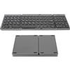 VBESTLIFE Tastiera Bluetooth Pieghevole Wireless Portatile Tripla Con Tastierino Numerico, Da Viaggio Tascabile Supporta la Connessione di Dispositivi