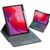 HLTOOP Custodia con Tastiera per Lenovo Tab M11 11 Pollici 2024 (TB330FU/TB330XU), Custodia Girevole A 360°, Tastiera Bluetooth Staccabile con Retroilluminazione A 7 Colori E Touchpad,Nero