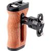 FOTGA Mini maniglia laterale in legno a sinistra/destra con impugnatura per fotocamera DSLR mirrorless Rig Video LED (versione Quick Releae)