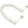 CASNO Cavo per cornetta telefonica a spirale da 1,8 m, cavo a spirale per telefono fisso RJ9 4P4C Cavo di linea telefonica nero 1,8 m bianco 4 core a quattro core