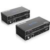 ROFAVEZCO HDMI Extender ARC 4K 60Hz (4:4:4 8bit) HDR10 by Cat5e Cat6 with SPDIF Audio Breakout, Bi-Directional PoE IR CEC - 230ft 1080P,130ft 4K HDCP2.2, D Atmos,DTS:X,HDMI Scaler,Slim Mini Case EX70H2