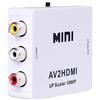 Tenlacum PTCM AV to HDMI Video adattatore, AV a HD 1080p HDMI convertitore Video con 3 connettori RCA - bianco