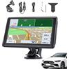 Generico Navigatore GPS per Auto | Unità di Navigazione da 17,7 cm | Schermo Touchscreen Intelligente con Aggiornamenti Mappe per Viaggi Lunghi Display LCD HD Velocità in Reale Avvisi di Sicurezza per