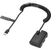 Andoer LP-E6 Dummy Adattatore USB-C per batteria DR-E6 Dummy con USB di tipo C cavo di alimentazione di ricambio per Canon EOS R R5 R6 90D 80D 70D 60D 60Da 5D Mark II III IV 6D Mark II 7D Mark II