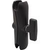 Peowuieu Braccio lungo in lega di alluminio a doppio socket per RAM con 1,5 supporti a base sferica per fotocamera moto