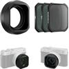 Freewell Paraluce magnetico per Fuji XF 23 mm F2.8 R WR (serie X-E5 e X) | Filtri magnetici PL, UV, Black Mist 1/4, vetro temperato (nero)