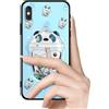 VooDirop Custodia compatibile con Apple iPhone XS Max, adorabile custodia in morbido gel di silicone con glitter, antigraffio, flessibile, in TPU, con supporto interessante, cover per ragazze (Panda)