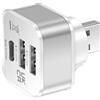 Nucelit Espansore di ricarica USB a 3 porte USB di tipo C Adattatore per slot USB Extender Accessori elettronici per auto Ricarica per dispositivi