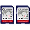 Cloudisk Confezione da 2 schede di memoria flash HD da 1 GB, classe 4, 720p