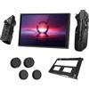 Generic Custodia protettiva con 4 tappi basculanti per console Legion Go, custodia in silicone per console Legion Go, accessori per console Legion Go(Nero)