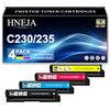 HNEJA Cartuccia Toner C230 Cartucce Toner Per Stampante C235 006R04391 006R04392 006R04393 006R04394 Sostituzione Compatibile (senza Chip, Alta Resa) per Xerox C230 C235 Stampanti,4 Colors-1Pack