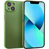 doupi UltraSlim Custodia per iPhone 13 Mini (5,4 Pollici), Satinato fine Piuma Facile Mat Semi Trasparente Cover, Verde