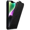 Cadorabo Custodia compatibile con Apple iPhone 14 in NERO DI NOTTE - Coperchio protettivo in design flip con chiusura magnetica