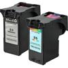 vhbw 2x cartucce compatibile con Lexmark X3530, X3550, X4530, X4550, X5070, X5075, X5250, X5270 - nero, CMY (ricaricata)