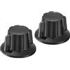 QUARKZMAN Set da 2 Pezzi Manopole per Potenziometro 30x18.5mm Nero | in Bakelite, Copertura per Manopola di Controllo del Volume, Foro da 6mm, con 4 Pezzi di Vite di Fissaggio
